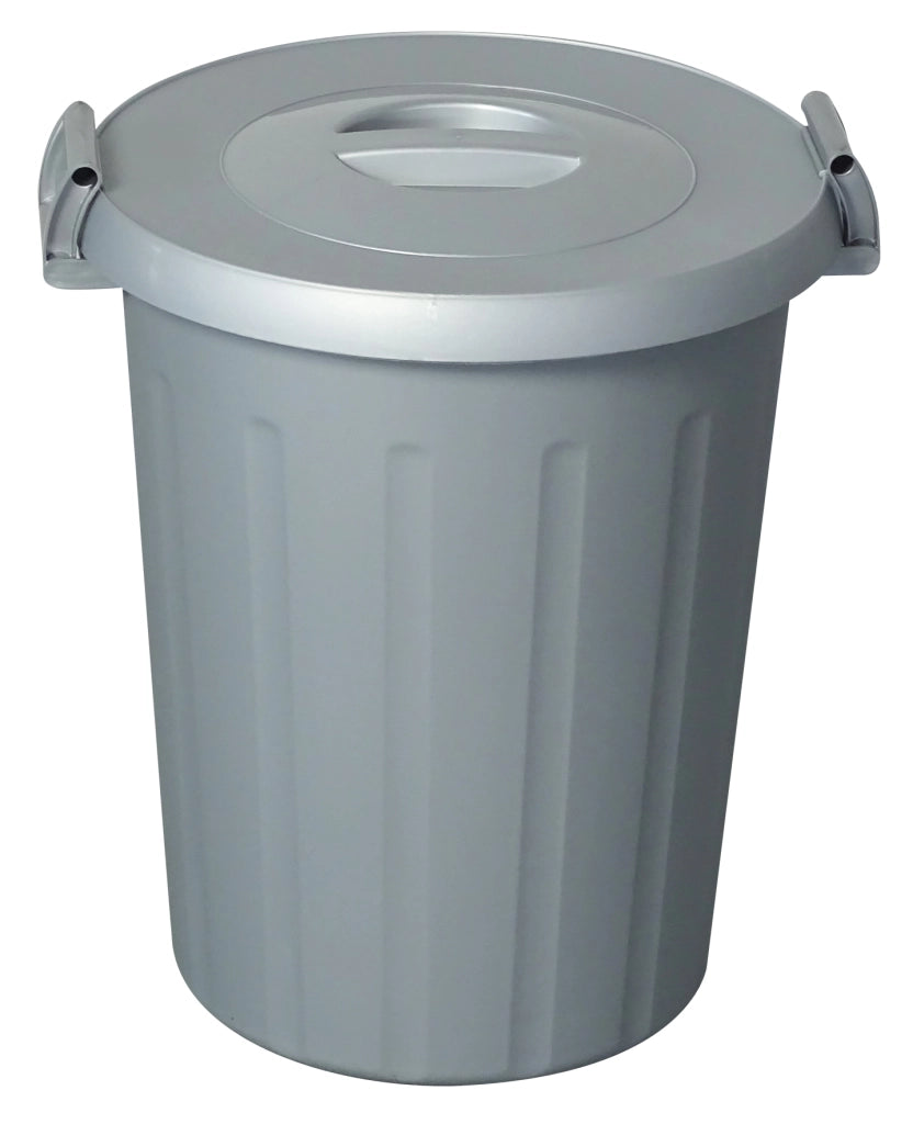 ICS BIDONE CON COPERCHIO OKEY Lt. 50 - Ø cm. 47x52 h col. Grigio