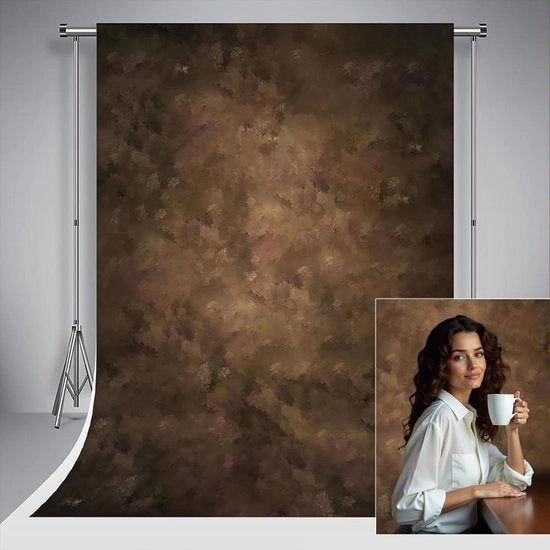 Tela di Retro Getextureerde Bruine Achtergrond 2x3m per Studio Fotografico Professionale con Effen Colore