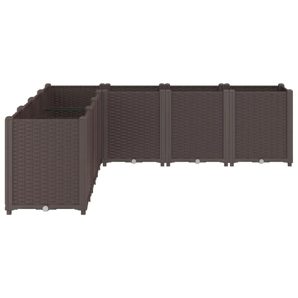 Fioriera da Giardino Marrone 160x160x53 cm in PP 367870