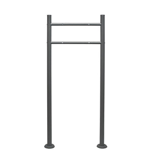 Telaio di supporto per cassetta postale singola autoportante, verniciato a polvere antracite