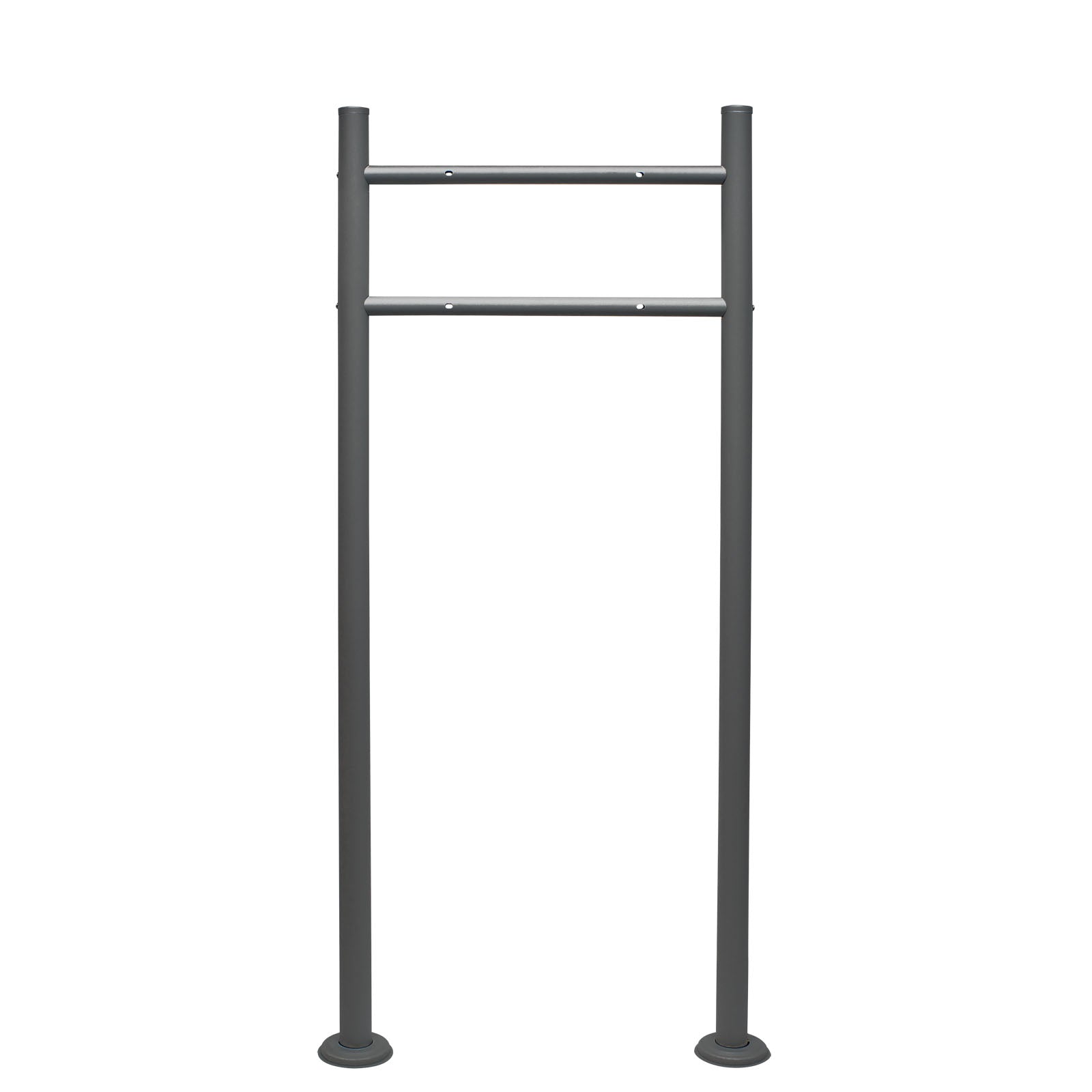 Telaio di supporto per cassetta postale singola autoportante, verniciato a polvere antracite