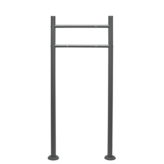 Telaio di supporto per cassetta postale singola autoportante, verniciato a polvere antracite