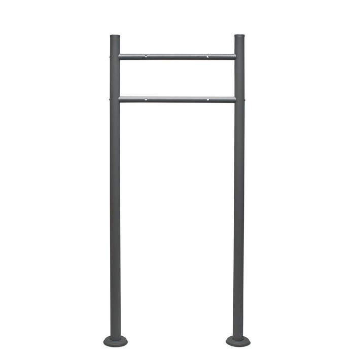 Telaio di supporto per cassetta postale singola autoportante, verniciato a polvere antracite