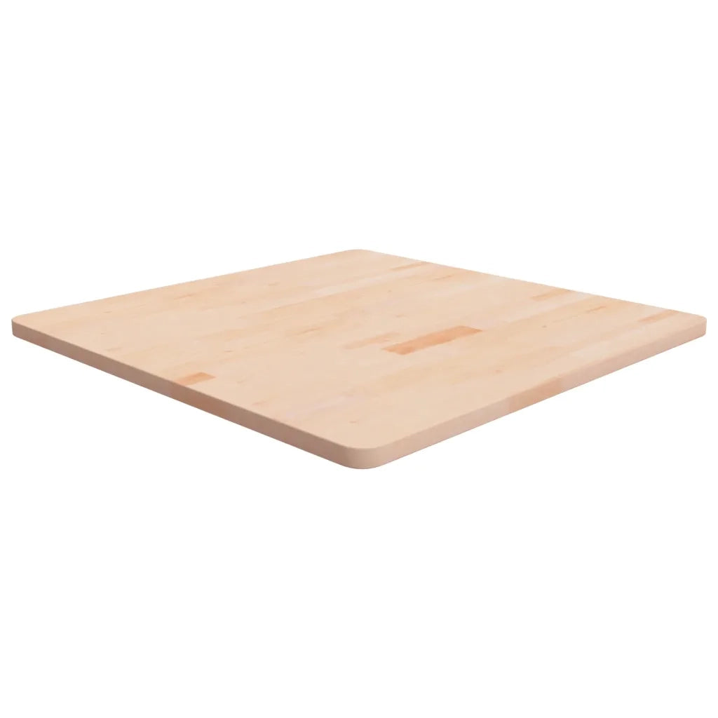 Piano Tavolo Quadrato 80x80x2,5 cm Massello Rovere Non Trattato cod mxl 73705