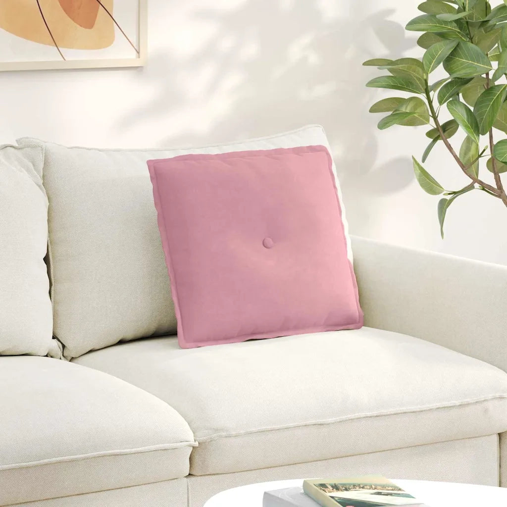 Cuscino per Schiena Rosa 50 x 45 cm Tessuto in Cords