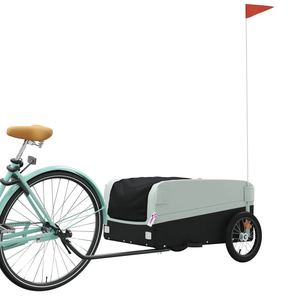 Rimorchio da Bici Nero e Grigio 45 kg in Ferro CFW1322847