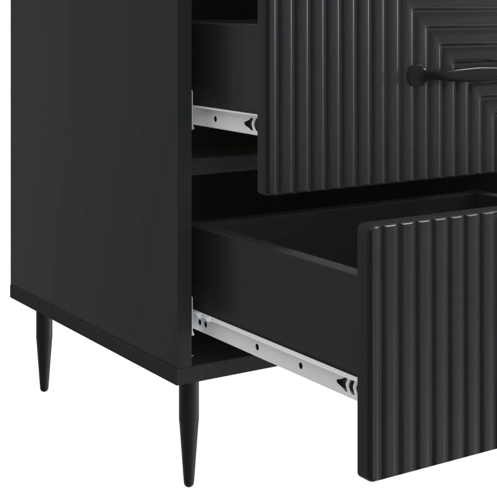 Armadio da Notte Nero 43 x 41 x 66,5 cm Legno ingegnerizzato 894786