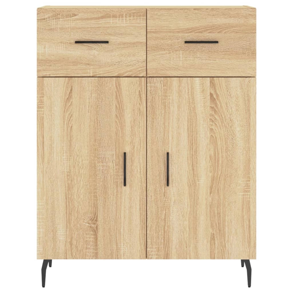 Buffet credenza cassettiera armadio mobile contenitore organizer cucina soggiorno salotto rovere Sonoma alto 69,5 x 34 x 180 cm legno ingegnerizzato marrone 02_0034193