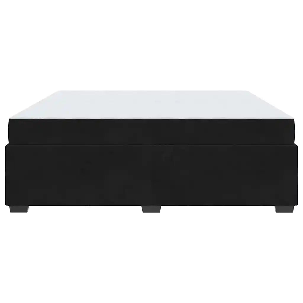 vidaXL Struttura del letto con materasso Nero 200 x 200 cm Velluto