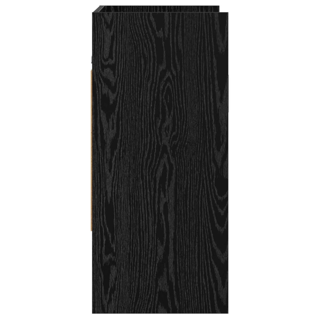 Scaffale da parete A parete Rovere Nero 80 x 36 x 80 cm 8011380