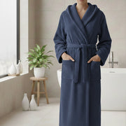 Satotite, Accappatoio 100% Cotone con Cappuccio, blu
