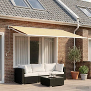 Telo di ricambio per tenda da sole Giallo e Bianco 300 x 200 cm 3444206