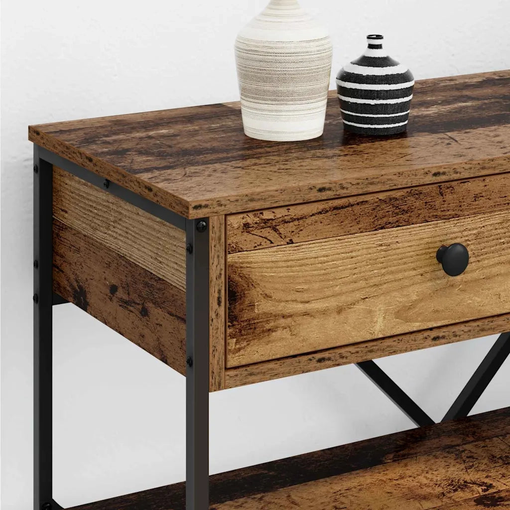 Tavolo Consolle | Tavolo d'Ingresso con cassetto Marrone 75 x 34,5 x 75 cm legno