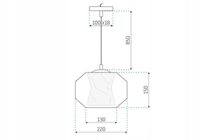 Lampada White Marble APP908-1CP