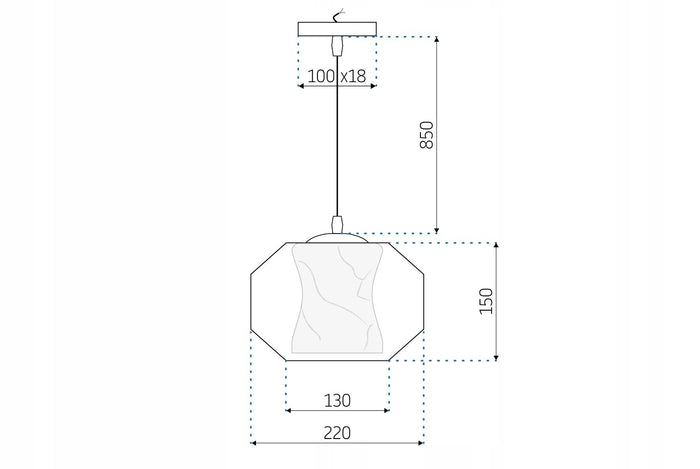 Lampada White Marble APP908-1CP