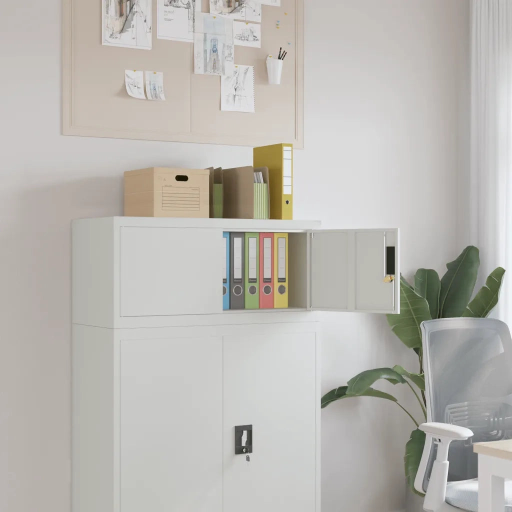 Armadio Classificatore Grigio Chiaro 90x40x40 cm in Acciaio CFW9664281