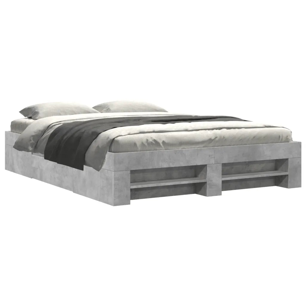 Giroletto senza Materasso Grigio Cemento 160x200cm Truciolato