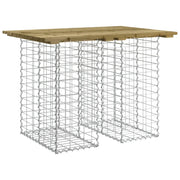 Tavolo da Giardino | Tavolino da esterno in gabbione design 100x70x72 cm in legno di pino impregnato