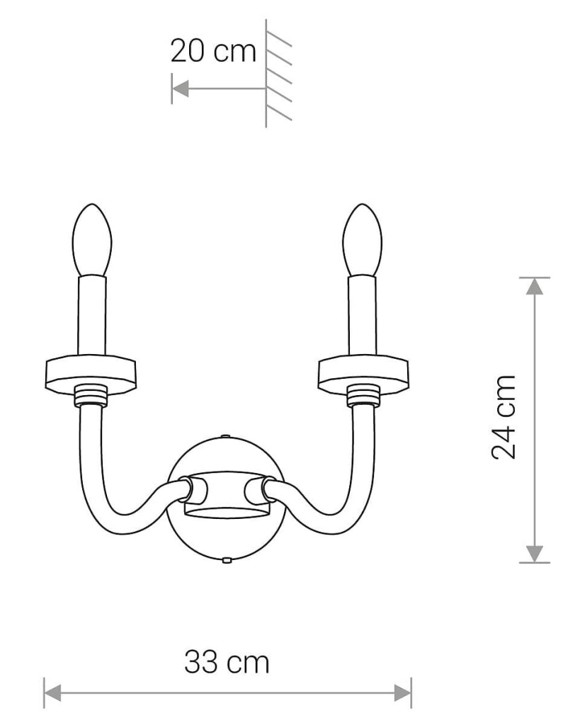 Applique Nowodvorski Hampton cromo vetro 2xE14 8155