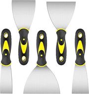 Set di pennelli per pittura con impugnatura in plastica, pennelli in acciaio inossidabile, set di raschiatoi per pallet, per rimuovere la maschera inossidabile, 40 mm, 49 mm, 75 mm, 98 mm, 124 mm, 5 pezzi