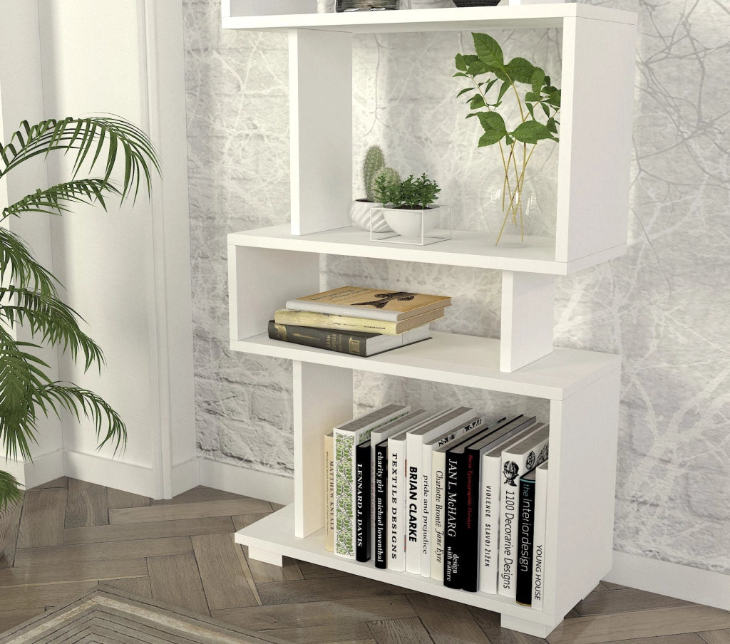 Libreria in legno "Blok" - 60 x 19 x 165 cm - Bianco