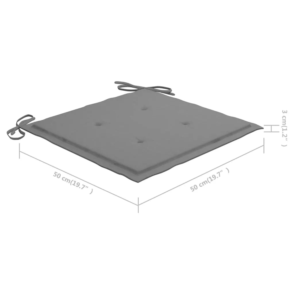 Sedie da Giardino con Cuscini 8 pz in Massello di Acacia Grigie 3078223