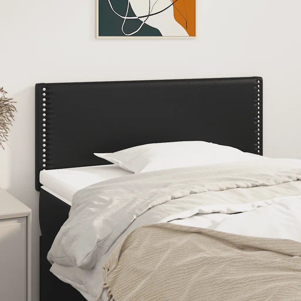 Testiera | Testata Nera 100x5x78/88 cm in Similpelle