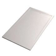 Piatto doccia in marmo resina bianco pietra cemento grid, misura 90x130