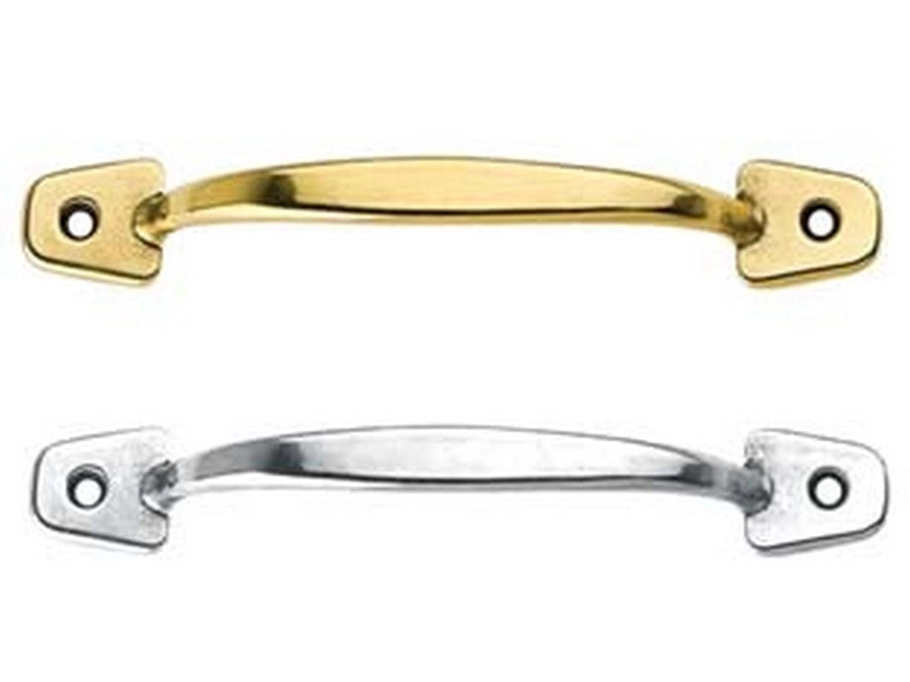 10pz maniglie mobili fisse ottone mm137x27h. interfori mm118 ottone lucido cod:ferx.fer147774