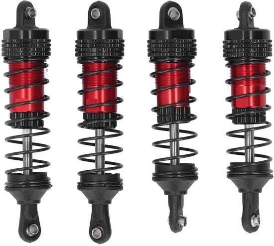 Dempatori di Shock Alta Elasticità - Alluminio - 4 Pezzi - Per 1/14 1/16 Auto RC - Installazione Facile - Stabilità Migliorata - Dempatori RC