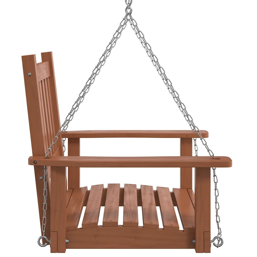 Dondolo da Giardino Catene in Metallo Marrone in Legno di Abete 4008975