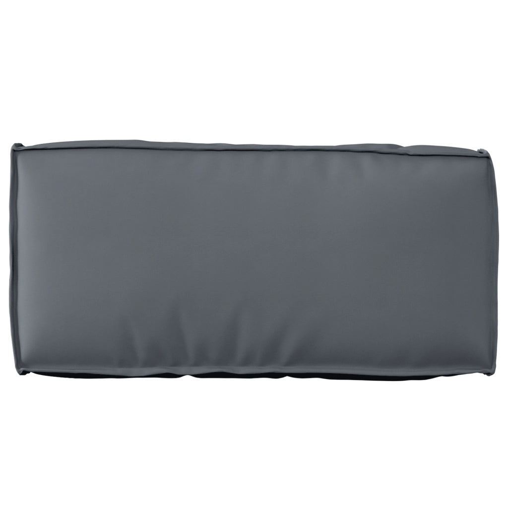 Cuscino per Pallet per Schienale Antracite 80x40x12 cm Tessuto Oxford