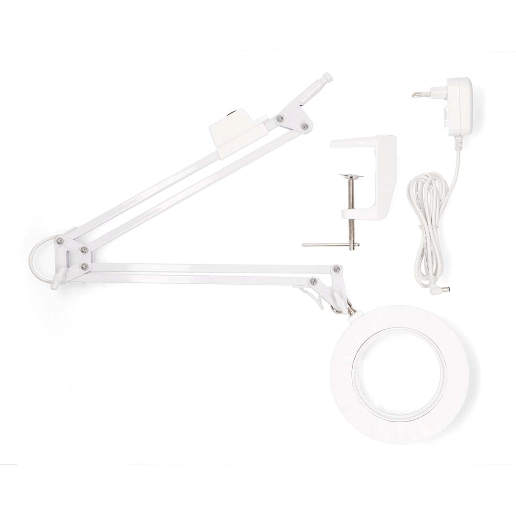 Lampada di ingrandimento a LED da 6W 700lm 6500K con morsetto di montaggio Bianco Nedis