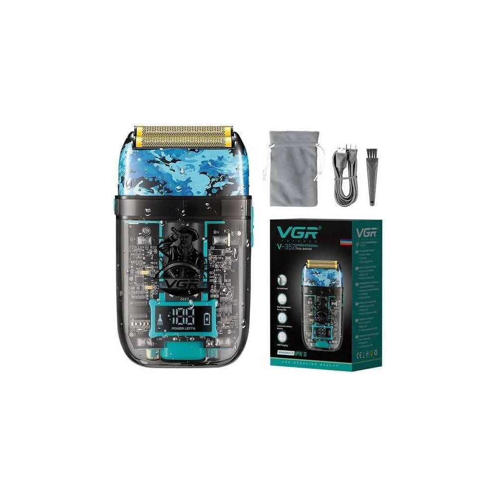 Trade Shop - Rasoio Elettrico Uomo Per Barba Capelli Corpo Professionale Regolabarba Vgr 352 -