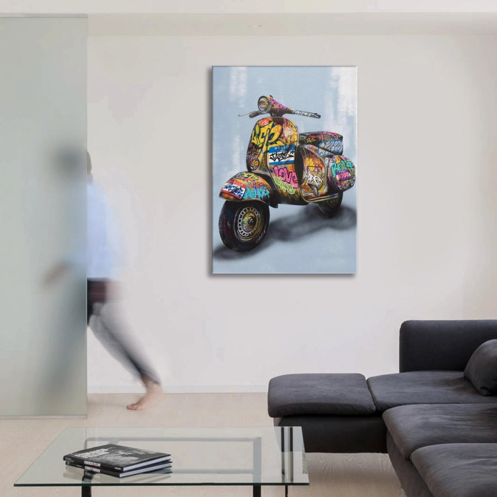 Bruno -  Quadro Canvas Contemporaneo su telaio in legno Misura: 50x70 cm