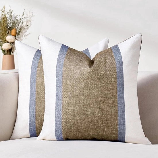 Cuscini per divano - Moderni e decorativi - 2 pezzi - Miele e grigio