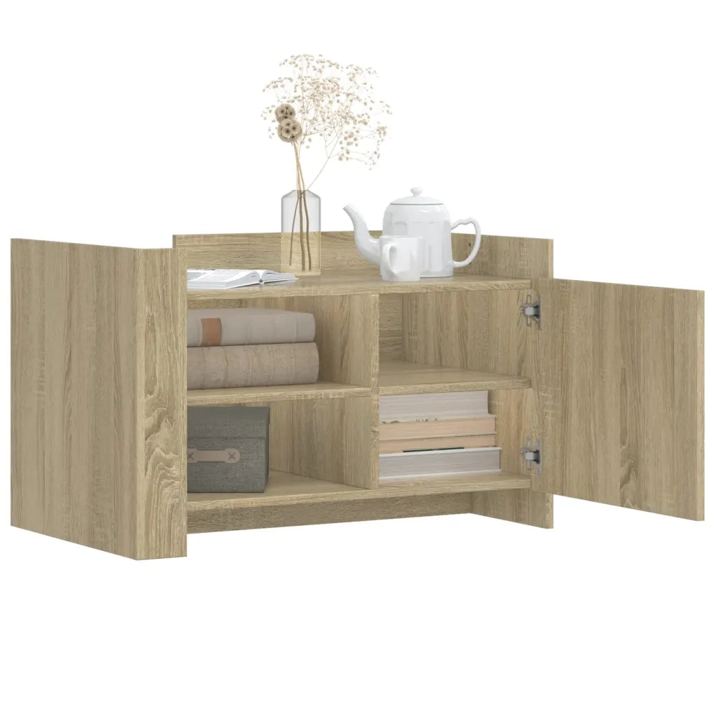Tavolino da Salotto-Tavolino da soggiorno-Tavolo Rovere Sonoma 80x50x50 cm Legno Multistrato 126191