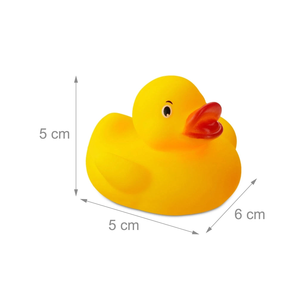 Set di 12 simpatici paperelle da bagno 5 x 6 x 5 cm giocattoli divertenti per bambini in PVC giallo 13_0004243