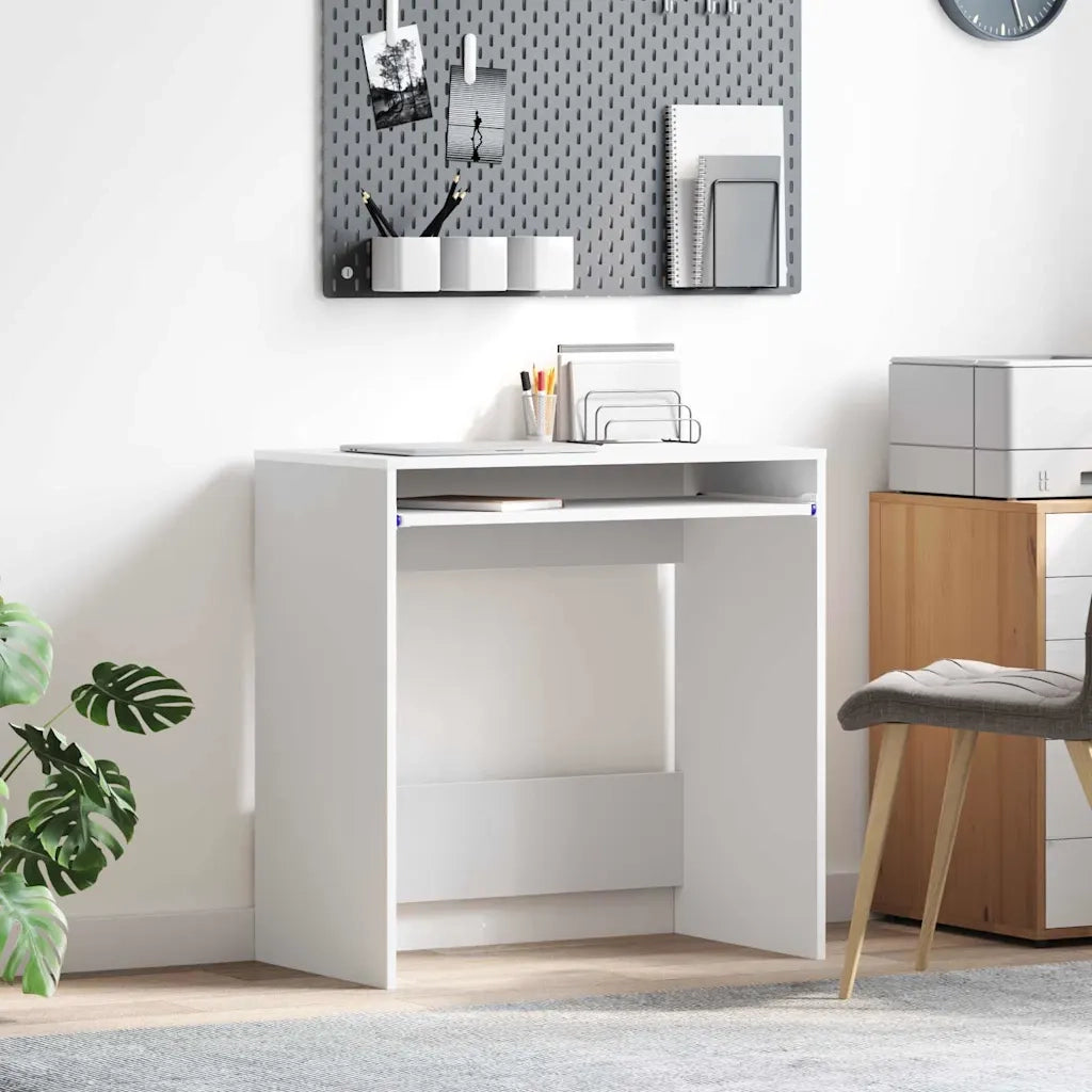 Scrivania | Tavolo da Ufficio Bianco 77.5 x 43 x 79 cm Legno multistrato