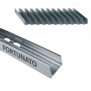 Montante c standard 2 m profilo preforato sp 0,6 mm fissaggio cartongesso 12 pz *** misure 27 x 48 x 27 mm, confezione 1