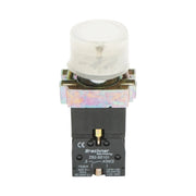 Pulsante indicatore LED bianco con protezione 1NC, 400V/10A, LAY5 Breckner Germany
