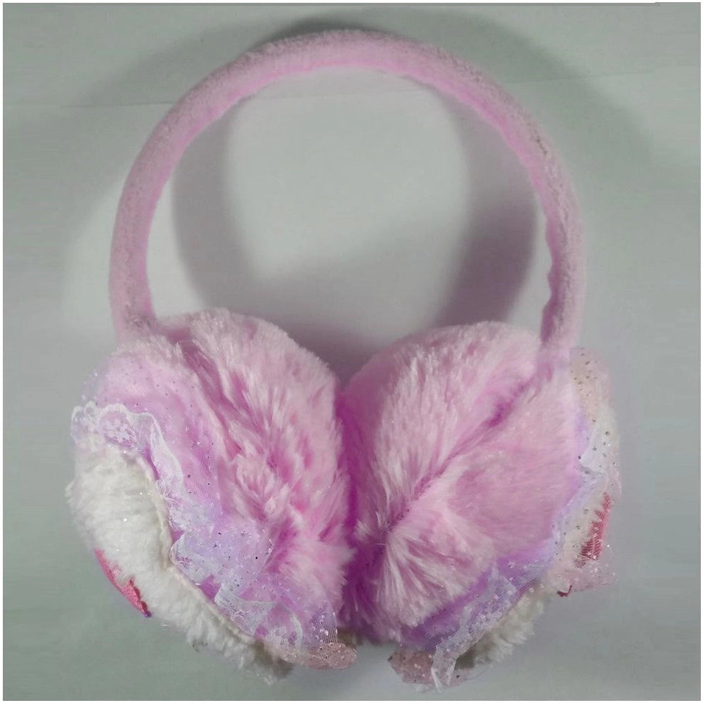 Trade Shop - Paraorecchie Rosa Chiaro Coniglietto Orecchie Vento Freddo Imbottite Ragazze -