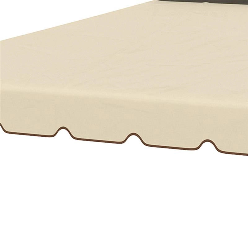 TETTUCCIO DI RICAMBIO PER GAZEBO DA GIARDINO 3X3M CON TETTO A 2 LIVELLI IN POLIESTERE BEIGE