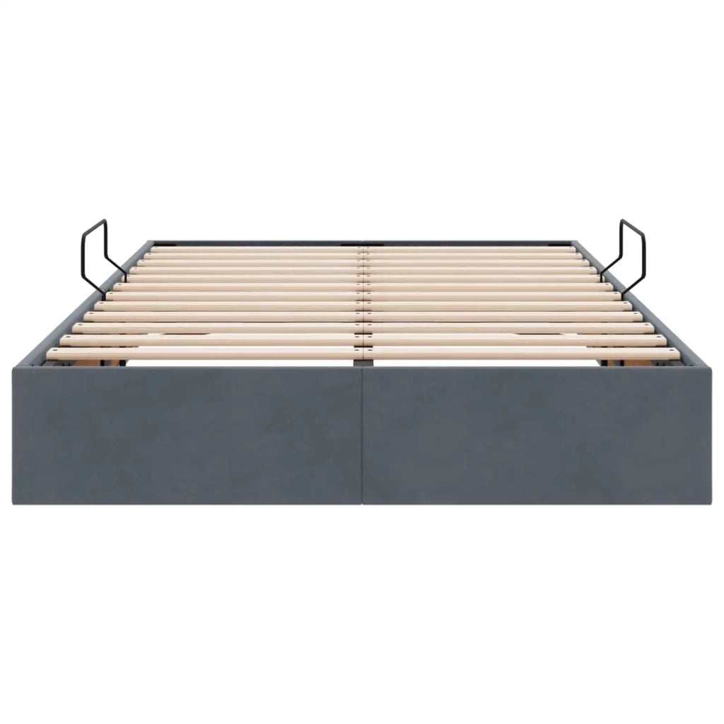 Letto ottomano Grigio Scuro 120 x 200 cm Velluto 3442875