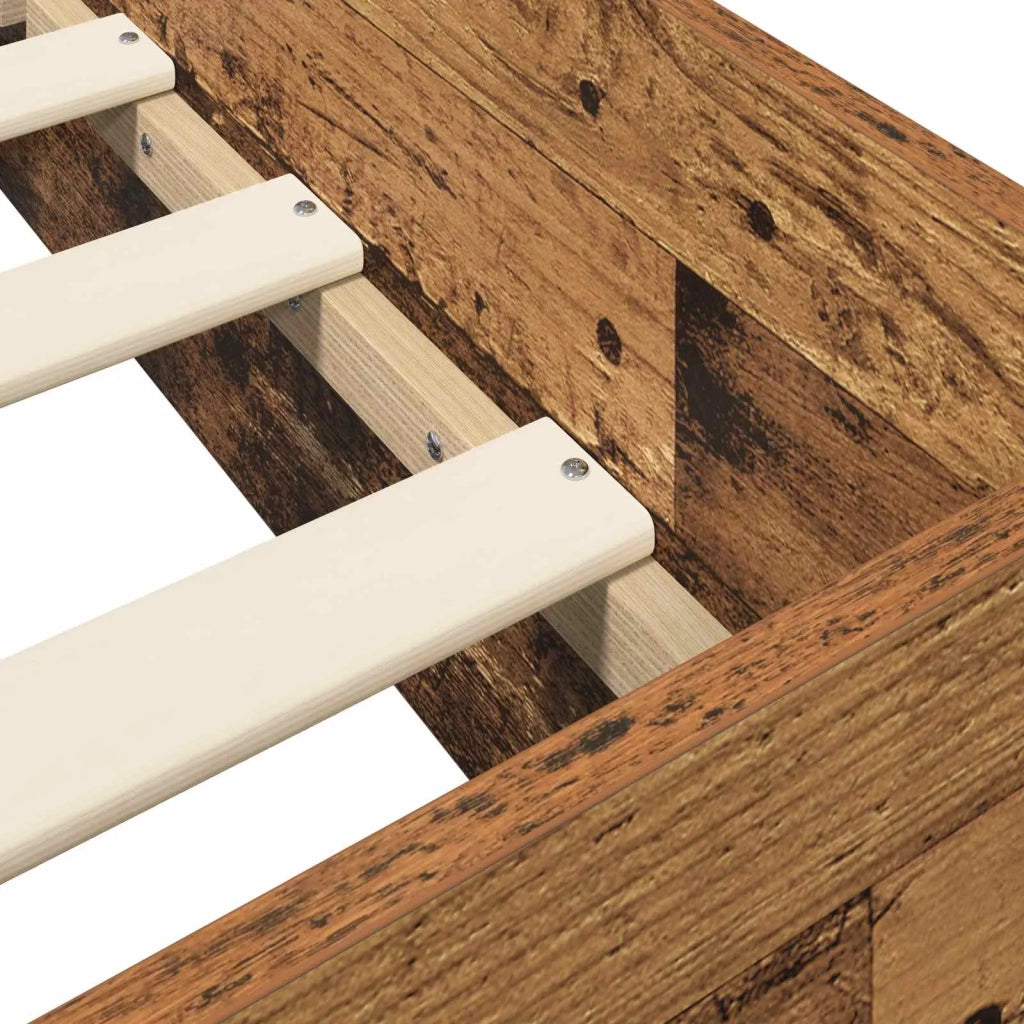 Struttura del letto con cassetto Legno antico Pino massello 3429616