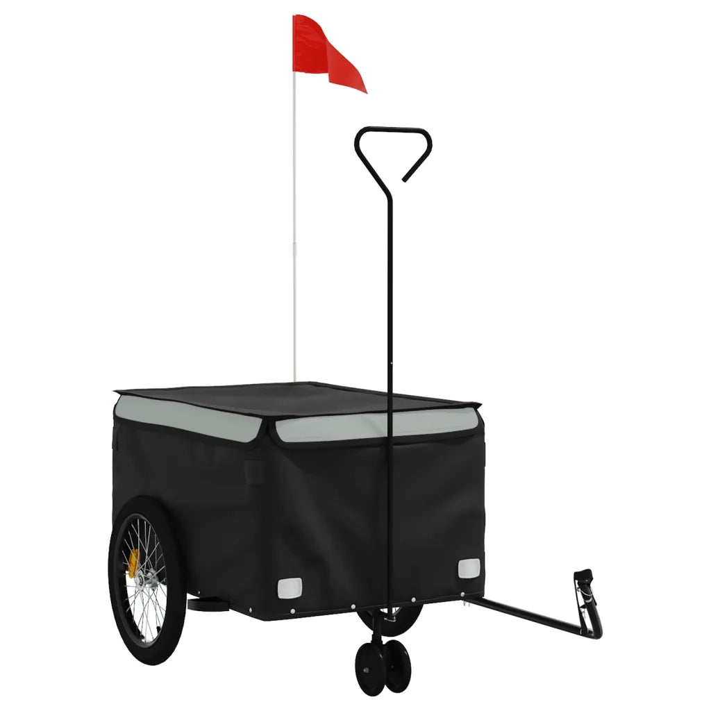 Rimorchio da Bici Nero e Grigio 45 kg in Ferro CFW8537245