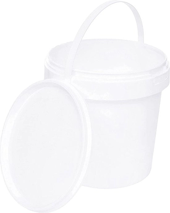 Emme di Plastica con Coperchio - Contenitore di 5,1 Litri per Alimentazione e Chimica