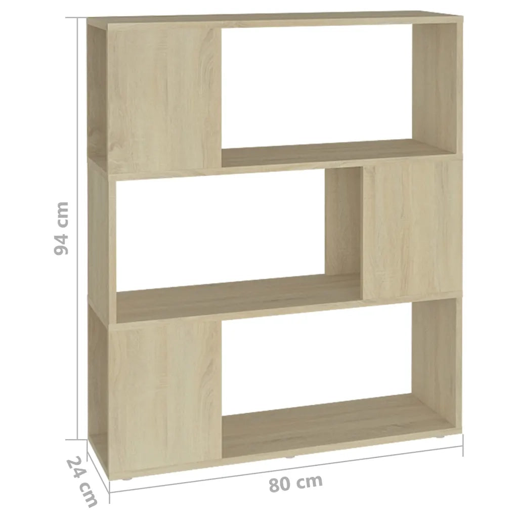 Libreria/Divisorio Rovere Sonoma 80x24x94 cm in Truciolato 809128