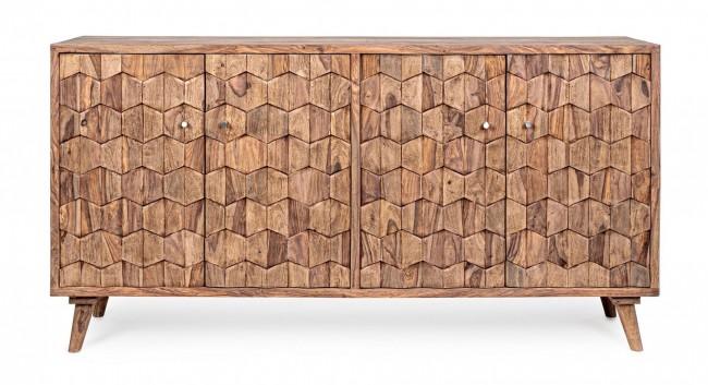 Credenza 4 Ante 177x40x90 cm in Legno Marrone
