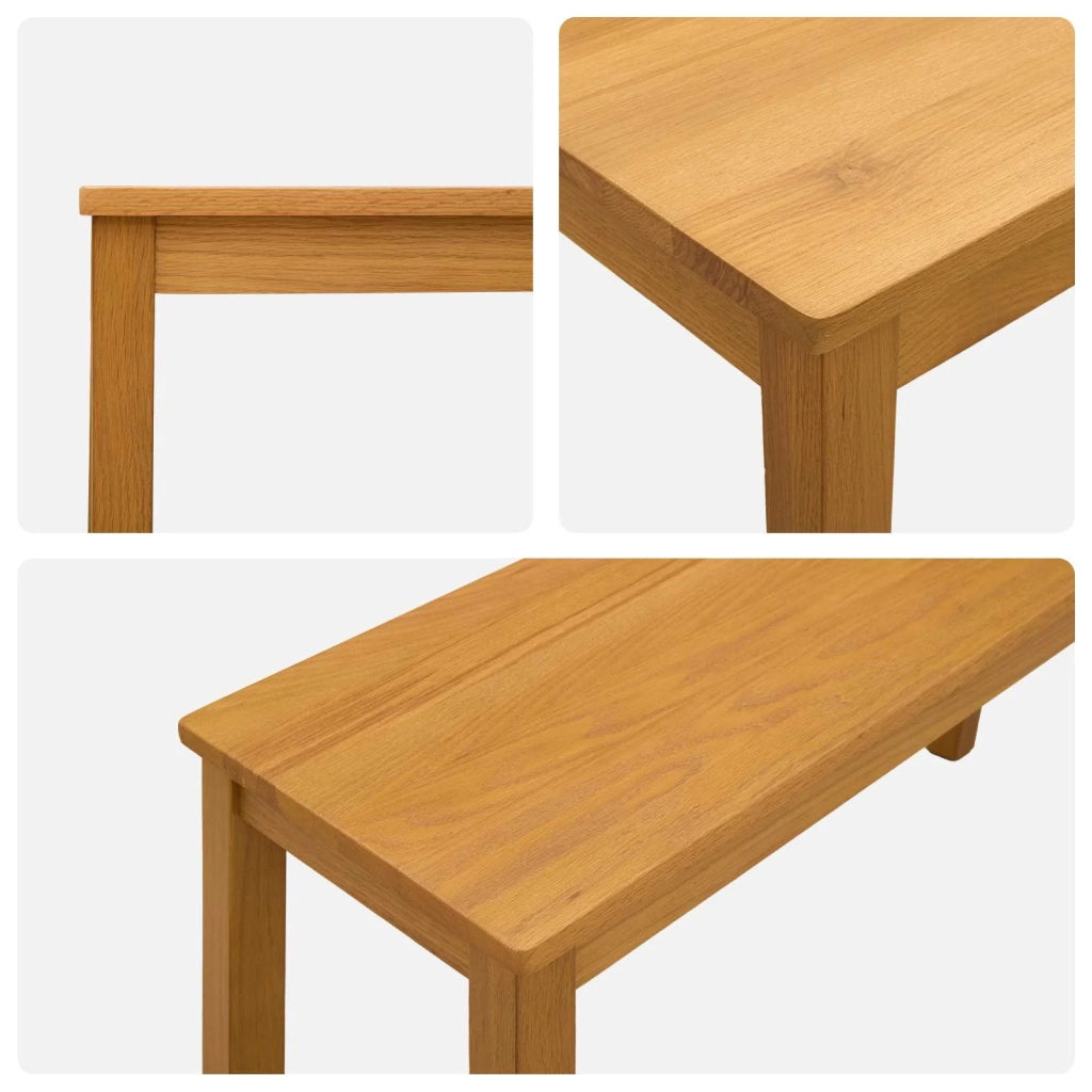 Set da pranzo 3 pz Naturale Legno di Quercia Massello 3430271